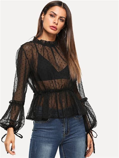 chemisier transparent femme|Blouses transparentes femme